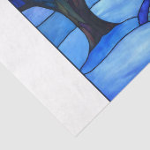 Winterlandschaft aus verkettetem Glas Seidenpapier (Detail)