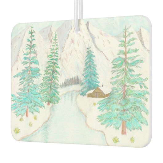 Winterlandschaft Autolufterfrischer (Links)