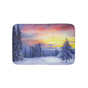 Winterlandschaft Badematte