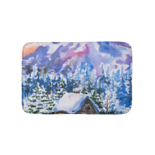 Winterlandschaft Badematte
