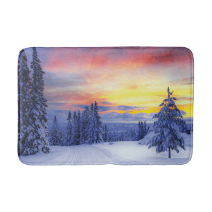 Winterlandschaft Badematte