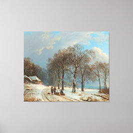 Winterlandschaft, Barend Cornelis Koekkoek, 1835 Leinwanddruck