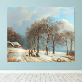 Winterlandschaft, Barend Cornelis Koekkoek, 1835 Leinwanddruck (Insitu (Holzboden))