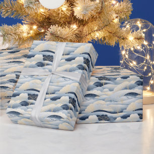 Winterlandschaft Bäume Berge Schnee Geschenkpapier