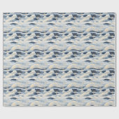 Winterlandschaft Bäume Berge Schnee Geschenkpapier (Flach)