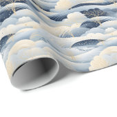 Winterlandschaft Bäume Berge Schnee Geschenkpapier (Rolleneckpunkt)