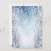 Winterlandschaft Bäume Hirschen Weihnachtsbetrieb Einladung (Rückseite)