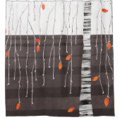 Winterlandschaft Bäume Kunst Duschvorhang (Vorderseite)
