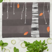 Winterlandschaft Bäume Kunst Geschirrtuch (Gefaltet)