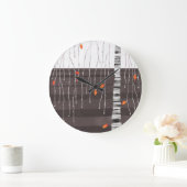 Winterlandschaft Bäume Kunst Große Wanduhr (Zuhause)