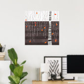 Winterlandschaft Bäume Kunst Poster (Heimbüro)