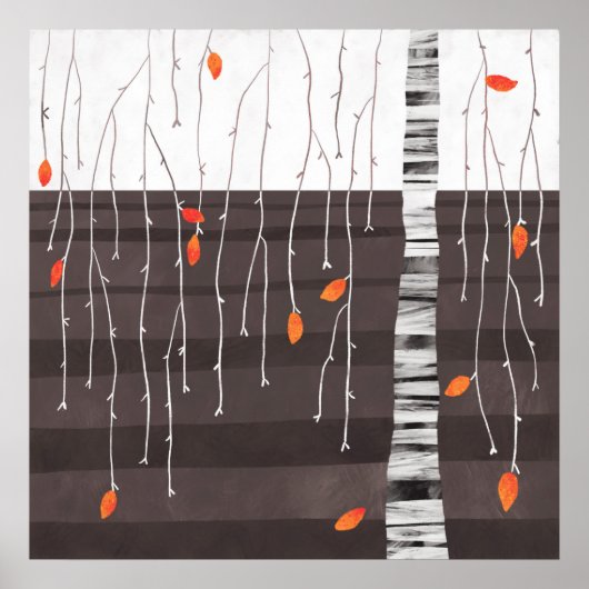 Winterlandschaft Bäume Kunst Poster (Vorne)