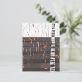 Winterlandschaft Bäume Kunst Postkarte (Stehend Vorderseite)
