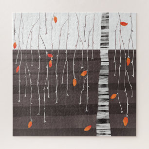 Winterlandschaft Bäume Kunst Puzzle