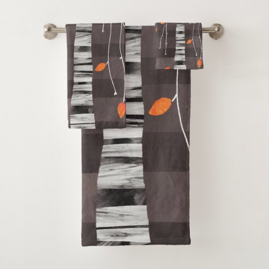 Winterlandschaft Bäume Malerei Badhandtuch Set (Insitu)