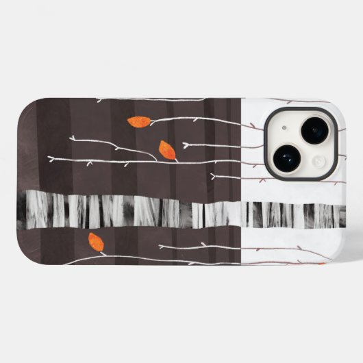 Winterlandschaft Bäume Malerei Case-Mate iPhone Hülle (Rückseite (Horizontal))