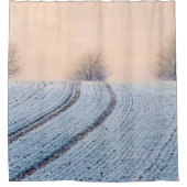 Winterlandschaft Bäume mit Hoarfrost, Tub Duschvorhang (Vorderseite)
