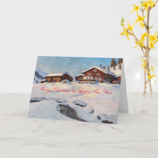 Winterlandschaft bei Davos Karte (Gelbe Blume)