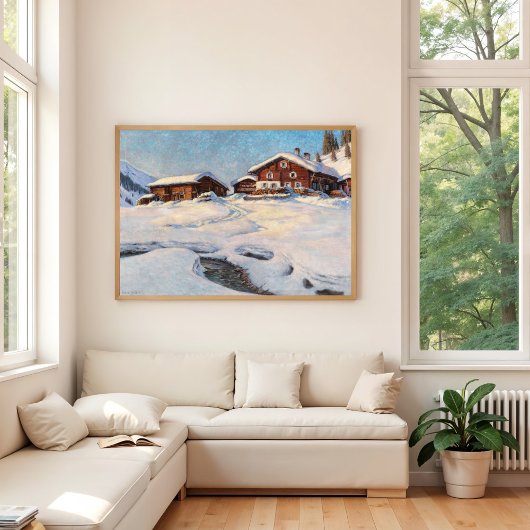 Winterlandschaft bei Davos Poster