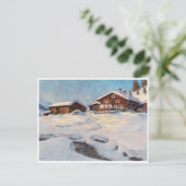 Winterlandschaft bei Davos Postkarte (Stehend Vorderseite)