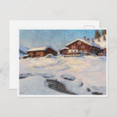 Winterlandschaft bei Davos Postkarte (Vorne/Hinten)
