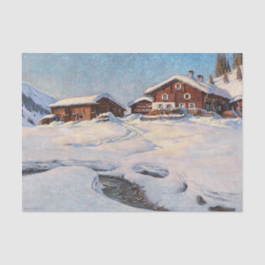 Winterlandschaft bei Davos Seidenpapier (Vorderseite)