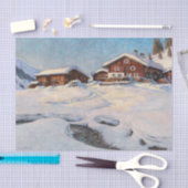 Winterlandschaft bei Davos Seidenpapier (Handwerk)