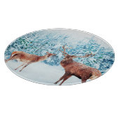 Winterlandschaft bei Snowy Dee Schneidebrett (Ecke)