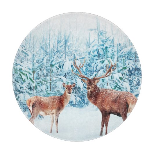 Winterlandschaft bei Snowy Dee Schneidebrett (Vorderseite)
