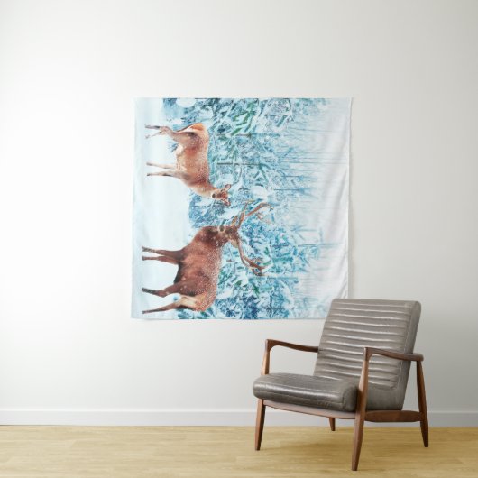 Winterlandschaft bei Snowy Dee Wandteppich (Beispiel (Horizontal))