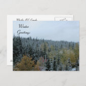 Winterlandschaft bei Whistler, B.C. Postkarte (Vorne/Hinten)
