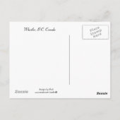 Winterlandschaft bei Whistler, B.C. Postkarte (Rückseite)