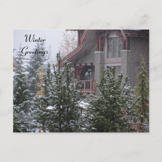 Winterlandschaft bei Whistler, B.C. Postkarte (Vorderseite)