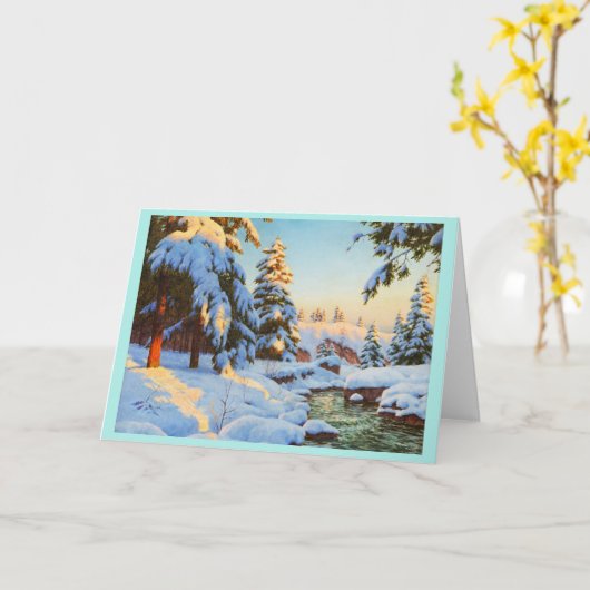 Winterlandschaft, Bessonof Karte (Gelbe Blume)