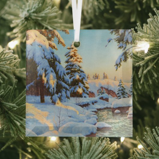 Winterlandschaft, Bessonof Ornament Aus Glas (Insitu)