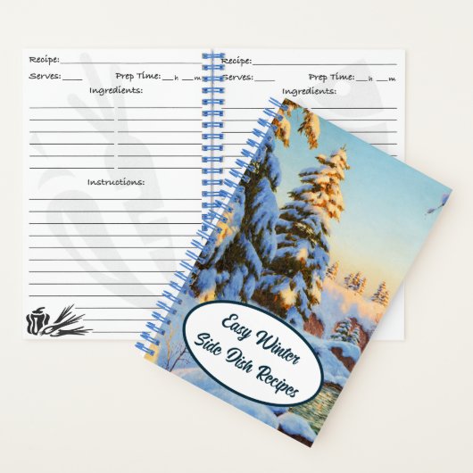 Winterlandschaft, Bessonof, Rezepte Notizblock (Innen)