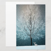 Winterlandschaft Briefpapier (Vorne/Hinten)