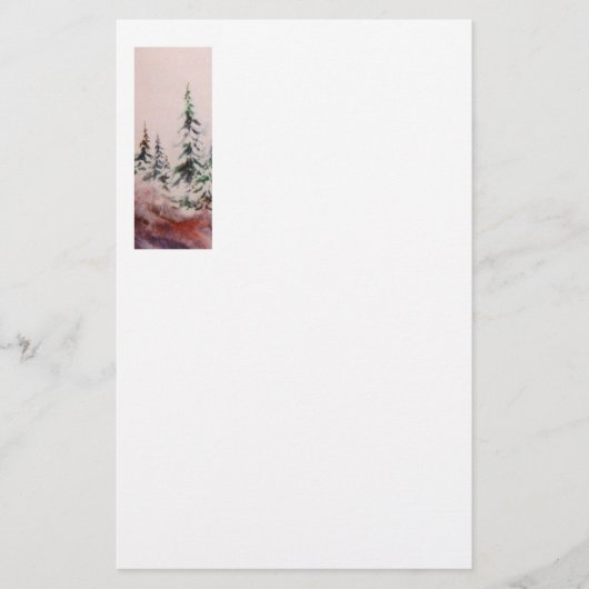 Winterlandschaft Briefpapier (Vorderseite)