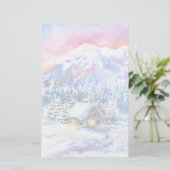 Winterlandschaft Briefpapier (Stehend Vorderseite)