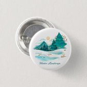 Winterlandschaft Button (Vorne & Hinten)