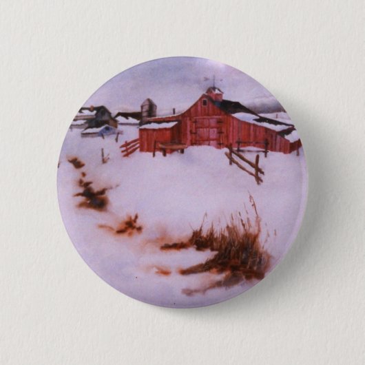 Winterlandschaft Button (Vorderseite)