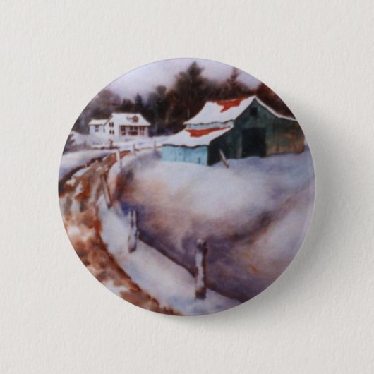 Winterlandschaft Button (Vorderseite)