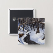 Winterlandschaft Button (Vorne & Hinten)