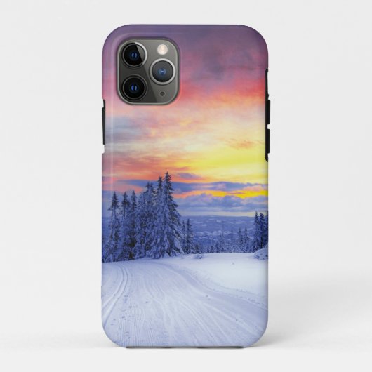 Winterlandschaft Case-Mate iPhone Hülle (Rückseite)