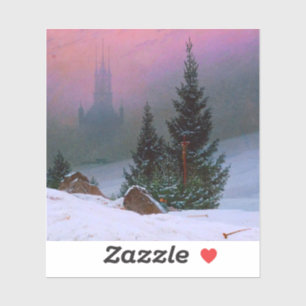 Winterlandschaft Caspar David Friedrich Aufkleber