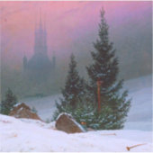 Winterlandschaft Caspar David Friedrich Aufkleber (Vorderseite)