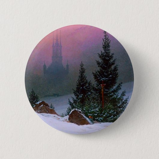 Winterlandschaft Caspar David Friedrich Button (Vorderseite)