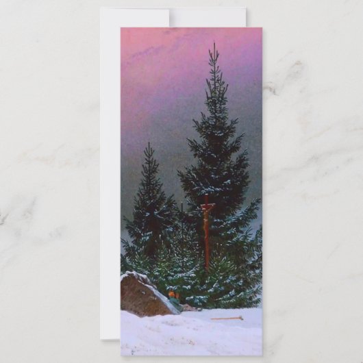 Winterlandschaft Caspar David Friedrich Einladung (Vorderseite)
