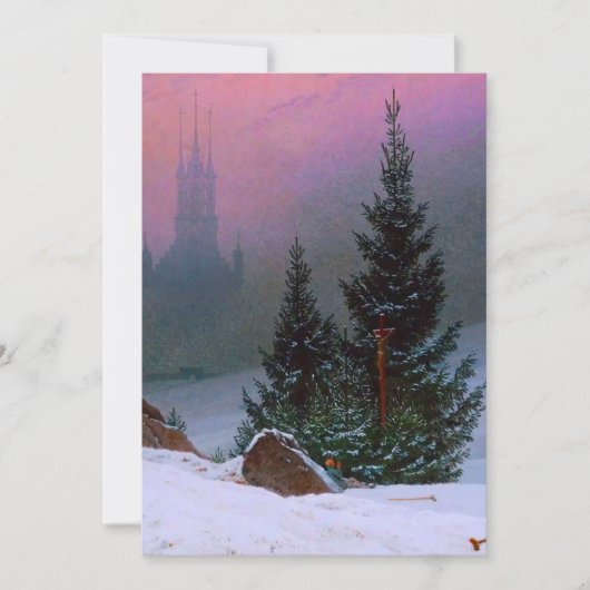 Winterlandschaft Caspar David Friedrich Einladung (Vorderseite)