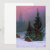 Winterlandschaft Caspar David Friedrich Einladung (Vorne/Hinten)